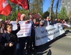 The European Left took to the streets in Brussels in the Global Action Day against TTIP, CETA y TISA